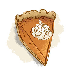 Pumpkin pie vector illustration - 275575065