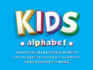 Vector of stylized colorful alphabet design