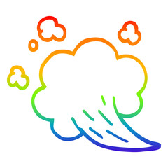 rainbow gradient line drawing cartoon expression bubble