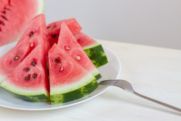 watermelon on plate