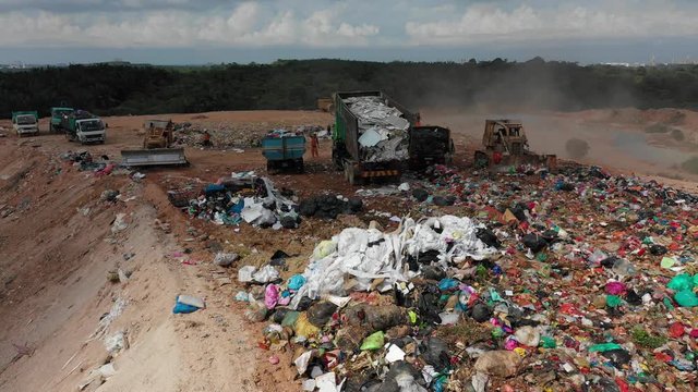 Plastic pollution crisis. Trash sent to Malaysia for recycling is instead dumped in a giant garbage mountain	