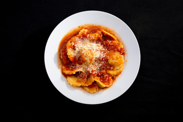 Ravioli with tomato sauce