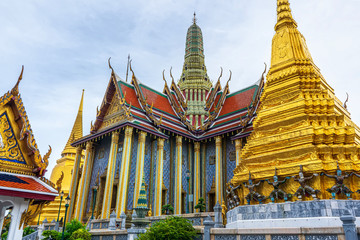 One landmark of Wat Phra Kaew in Bangkok, Thailand. A place everyone in every religion can be viewed.