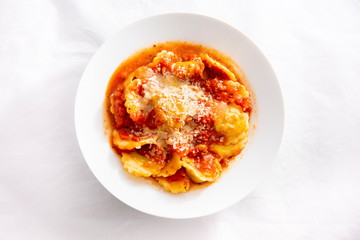Ravioli with tomato sauce