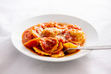 Ravioli with tomato sauce