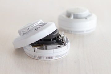 white ceiling sensor smoke alarm 