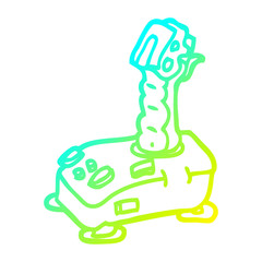cold gradient line drawing cartoon joystick