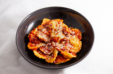 Ravioli with tomato sauce