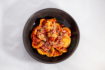 Ravioli with tomato sauce