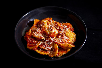 Ravioli with tomato sauce