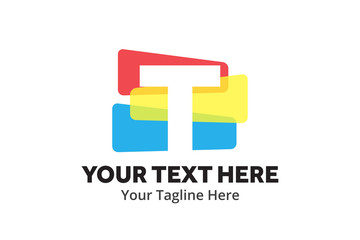 Fototapeta premium t logo creative design in flat style with color , initial t logo creative for identity and community
