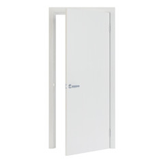 Interroom door isolated on white background. 3D rendering.