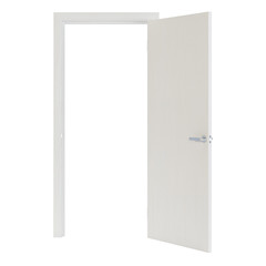 Interroom door isolated on white background. 3D rendering.