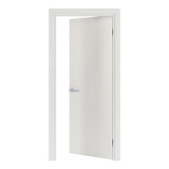 Interroom door isolated on white background. 3D rendering.