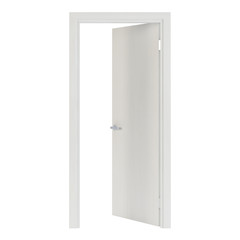 Naklejka premium Interroom door isolated on white background. 3D rendering.