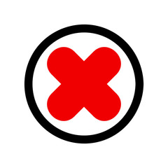 Obraz premium wrong symbol or X mark