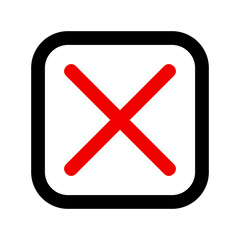 Obraz premium wrong symbol or X mark