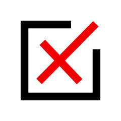 wrong symbol or X mark