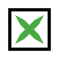 wrong symbol or X mark