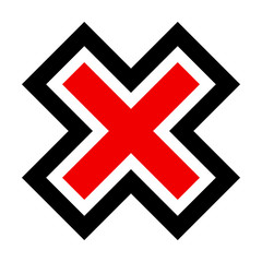 Obraz premium wrong symbol or X mark
