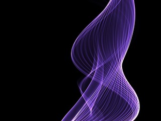 Neon purple glowing wave, magic energy and light motion background