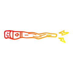 warm gradient line drawing cartoon magic wand