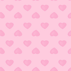 Materiał do szycia Pink background. Simple seamless pattern with light hearts.