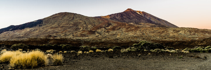 Evening at the foot of Teide volcano