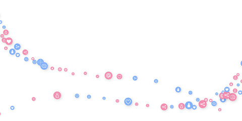 Fototapeta premium Social media marketing, Communication