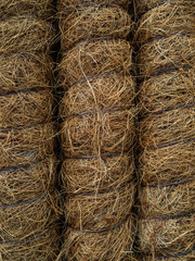 Sticks to support plants. Coconut support to support the trunks of young trees