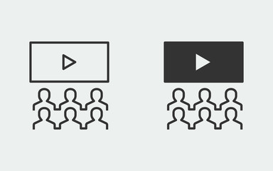 Webinar vector icon for graphic and web design.