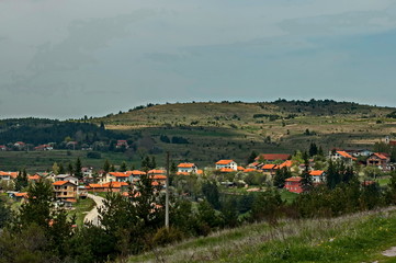 Fototapeta na wymiar Village of Plana at Plana mountain in Bulgaria