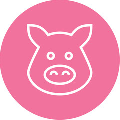 Pig Head Pork Outline Icon