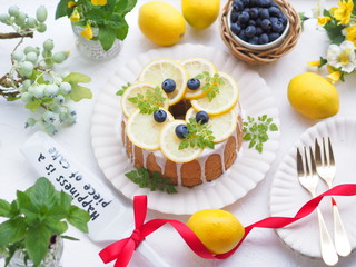 レモンシフォンケーキでティータイム