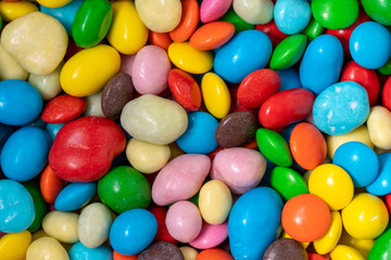 Fototapeta na wymiar Pile of colorful coated candy