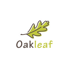 Oak leaf icon vector logo template