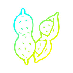 cold gradient line drawing cartoon peanuts