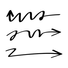 hand drawn arrows vector