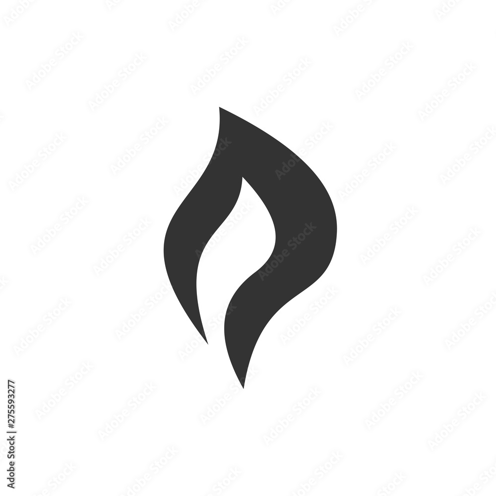 Aufkleber fire flame icon template black color editable. fire flames symbol vector sign isolated on white back
