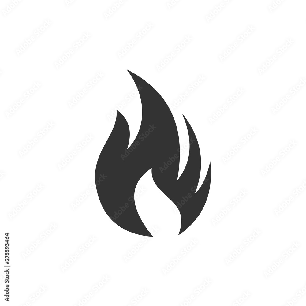 Aufkleber fire flame icon template black color editable. fire flames symbol vector sign isolated on white back