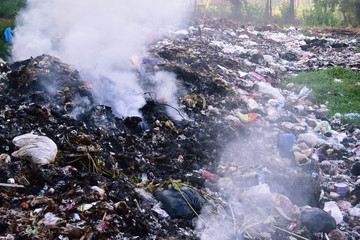 The garbage dump that was burned