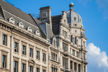 Fototapeta na wymiar An Edwardian Baroque architecture on Parliament Street in London