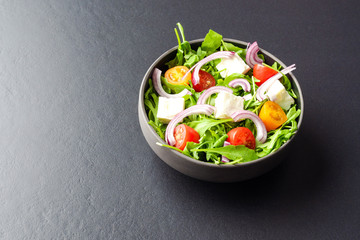 Overhead shot of vegetable salad