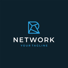 Fototapeta premium Monogram R logo design concept.