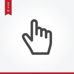 Clicker vector icon in modern style for web site and mobile app