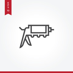 Caulk gun vector icon in modern style for web site and mobile app