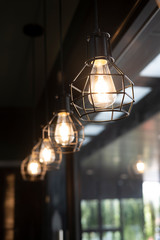 Vintage tungsten lamps and lanterns