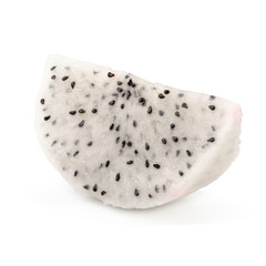 Sliced of Dragon Fruit or Pitaya isolated on white background.