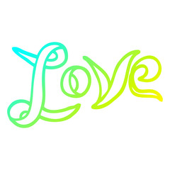 cold gradient line drawing cartoon love banner