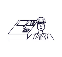 Isolated avatar of professional worker design